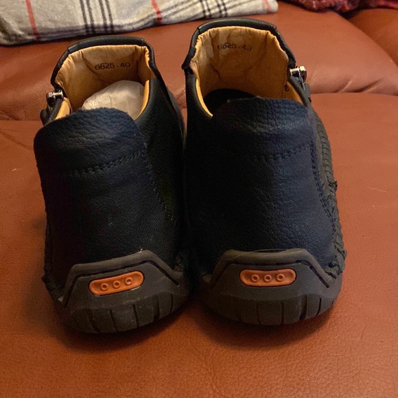 Dacomfy Mens Ankle Boots Leather Casual Loafers Shoes, Mens Side Zipper Boots - Picture 3 of 7